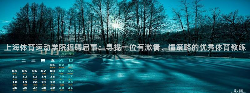 五星体育下载安装：上海体育运动学院招聘启事：寻找一位有激情、懂策略的优秀体育教练